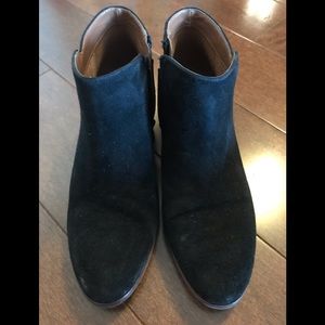 Sam Elderman Suede Black Ankle Bootie